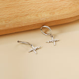 1.6x11mm circle with lightning bolt earrings