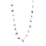 White turquoise/amethyst/pink stone/sky blue stone/turquoise/mixed color stone accessories 0.3 cross elongated chain *40+5cm+6mm round tail plate necklace gold color