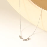 4mm Cylindrical white zirconium accessories 0.3 cross chain *40+5cm+6mm round plate necklace steel color/golden