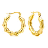 Hollow opening rounded cabochon earring clasp 24.7mm gold color