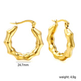 Hollow opening rounded cabochon earring clasp 24.7mm gold color