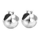 19.5mm Half Round Ball Hollow Out Ear Clip Steel/Golden