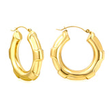 Hollow Opening Circular Convex Ear Clips 40.6mm Steel / Gold