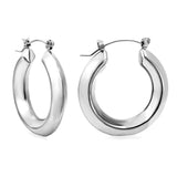 Hollow opening round corner earrings 6*32mm thick steel/golden