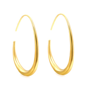 29*39.2mm Egg Ring Earrings Gold Color