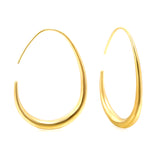 29*39.2mm Egg Ring Earrings Gold Color