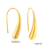 Long drop earrings 5.6*25mm gold color