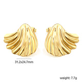 31.2*24.7mm threaded winged stud earrings