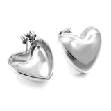 Heart-shaped gold-colored stud earrings 18*16.6mm