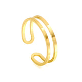 New style stainless steel double layer ring