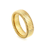 7mm Stainless Steel Gold Color Ring