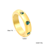 Solitaire Ring & Three Small Green Diamonds