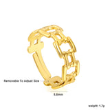 New double-layered stainless steel chain shape band ring