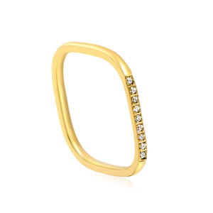 Minimalist ring with small diamonds