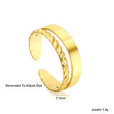 New style stainless steel double twist open ring