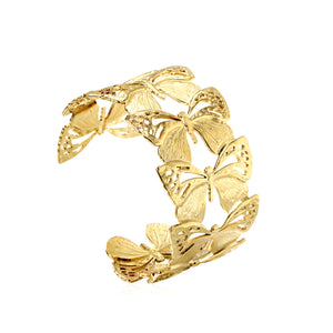 34.7mm wide open soft bracelet gold color