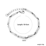 Wide 3.8mm Twisted Stick Bracelet 18+3cm+6mm Round Tail Tag Steel/Golden