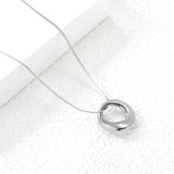 17*18mm Irregular Arc Pendant 1.1mm S Chain*40+5cm+6mm Round Tail Plate Necklace Steel/Golden