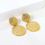 14.4mm Small Round + 22.3mm Large Round Textured Stud Earrings