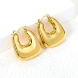 Hollow Handbag Earrings 26.2*25mm Gold Color