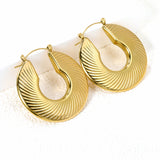 Hollow open round threaded earloop*40.2mm Gold color