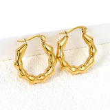 Hollow opening rounded cabochon earring clasp 24.7mm gold color