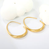 29*39.2mm Egg Ring Earrings Gold Color