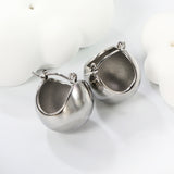 19.5mm Half Round Ball Hollow Out Ear Clip Steel/Golden