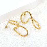 Shaped hoop earrings 2.8*W21.4*H37mm