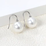 White Pearl Golden Earrings 14mm