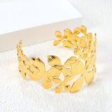 40.5mm wide open soft bracelet gold color