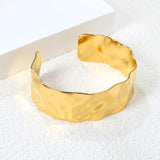 20mm Wide Open Soft Bangle Gold