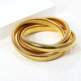 Soft bracelet 10*outside 70mm gold color