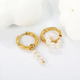 2.5*12mm I.D. earrings + 4.2*13mm hoop beads + 4.2*12mm bar beads earrings gold color