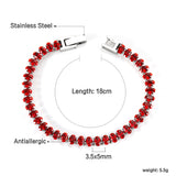 2024 New Year Oval 6 Colors Clasp Bracelet 17cm