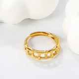 New style stainless steel irregular interaction loose mouth ring