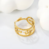 New Stainless Steel Exaggerated Double Snake Ring