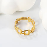 New double-layered stainless steel chain shape band ring