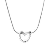 2*17.5*15.5mm heart shape hollow pendant necklace 41+4cm