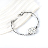 2024 New Year Round Symmetrical Leaves with White Shell Accessories Bracelet 19+2cm