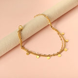 2024 New Year's 7 round accessories + matching chain double hand chain 18+5cm