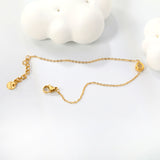 7.8*6mm Convex Teardrop CNC White Zirconium 0.3 Cross Bracelet Bracelet 18+3cm+6mm Round Tail Plaque Gold Color