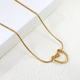 2*17.5*15.5mm heart shape hollow pendant necklace 41+4cm