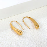 Long drop earrings 5.6*25mm gold color