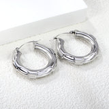 Hollow Opening Circular Convex Ear Clips 40.6mm Steel / Gold