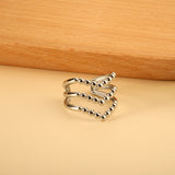 Fashion V-shaped stainless steel ring personalized retro trend 18k gold-plated wholesale