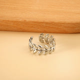 Open Rings Niche Personalized Creative Leaf Shaped Vegan Rings