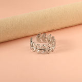 Open Rings Niche Personalized Creative Leaf Shaped Vegan Rings