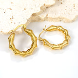 Hollow opening rounded cabochon earring clasp 24.7mm gold color