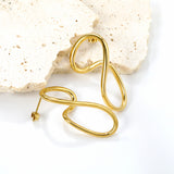 Shaped hoop earrings 2.8*W21.4*H37mm